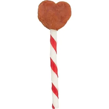 Pamlsek pro psa Valentine Heart Lollipop, kuřecí lízátko tvar srdce, 12 cm/15 g [150 ks]