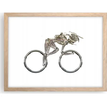 Obraz Obraz plakát v rámu světlý dub do obýváku 40x30 abstrakce foto na zeď