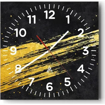 Hodiny Nástěnné hodiny do obýváku 40x40 Art Deco Tiché hodiny na skle Bez hlučný chod