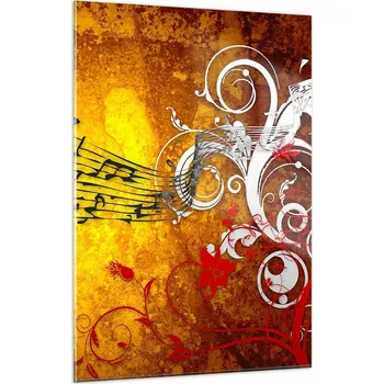 Obraz Obraz na skle do obýváku ložnice 50x70 hudba foto obrazy na zeď sklo