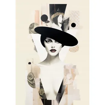 Plakát Plakát Portrét en Décalage bez rámu 21 x 29,7 cm