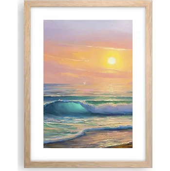 Obraz Obraz plakát v rámu světlý dub do obýváku 30x40 abstrakce plakáty na zeď