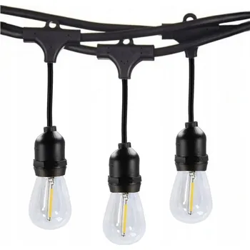 Venkovní osvětlení Světelný řetěz Milagro 2000 cm do sítě černý