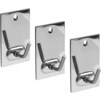 Věšák SAMOLEPICÍ VĚŠÁK háček 43x26mm Chrom 3 kusy