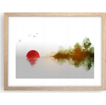 Obraz Obraz plakát v rámu světlý dub do obýváku 40x30 orientální foto na zeď