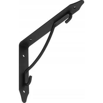 Věšák Držák police černý - WFK 190x140x25x3