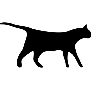 Samolepící dekorace Samolepka na zeď Drukant F004 Kočka 50x25 cm černá