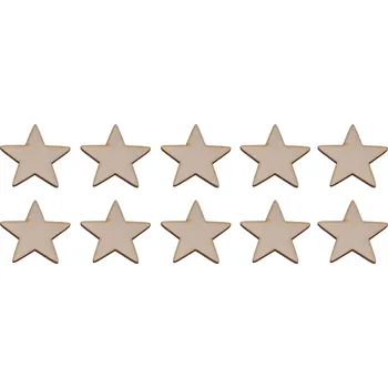 Obraz DŘEVĚNÉ HVĚZDIČKY 3x3 cm 10 Ks DECOUPAGE