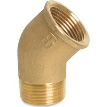 Fitinka Mosazné koleno s vnějším závitem 1" 45 stupňů