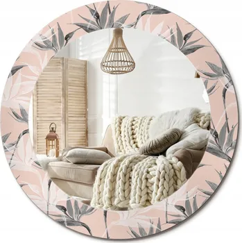 Zrcadlo Kulaté dekorativní zrcadlo na zeď s potiskem, průměr 60 cm, motiv Strelicie