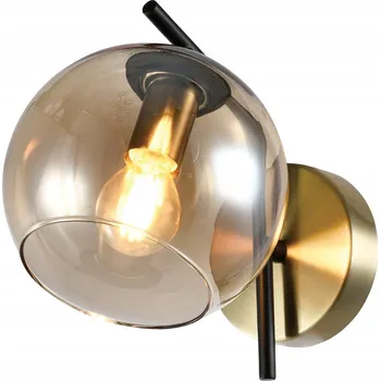 Nástěnné svítidlo Nástěnná lampa Elegantní SVÍTIDLO se skleněným jantarovým stínidlem na 1xE14