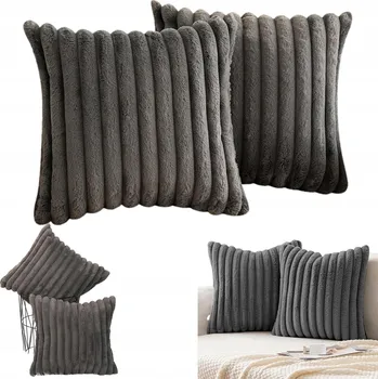 Povlak na dekorativní polštářek 2 ks Povlak na Polštáře 45x45 cm Plyšové Sametové Povlaky na Polštáře