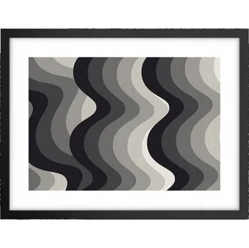 Obraz Obraz plakát v černém rámu do obýváku 40x30 linie foto plakáty na zeď