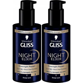 Vlasová regenerace Gliss Night Elixir Overnight Repair 2 x 100 ml sera na vlasy
