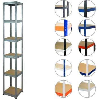 Dílenský regál Skladový regál pozink kovový regál do garáže HELIOS 196x035x35 6 polic