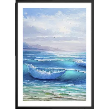 Obraz Plakát v černém rámu do obýváku ložnice 50x70 abstrakce moderní obraz