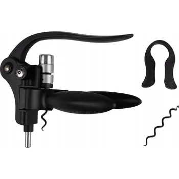 Otvírák OTVÍRÁK NA VÍNO VÝVRTKA univerzální sada černá jako dárek