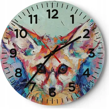 Hodiny Kuchyňské nástěnné hodiny 30x30 Abstrakce Moderní skleněné hodiny Tiché