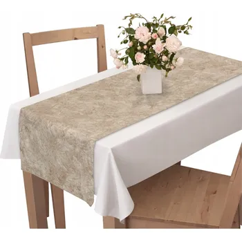 ubrus Béžový běhoun Voppi polyester hladký 200x40 cm