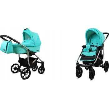 Kočárek Dětský kočárek 2v1 BabyLux QBARO kombinovaný kočárek s korbičkou a sportovní sedačkou + taška