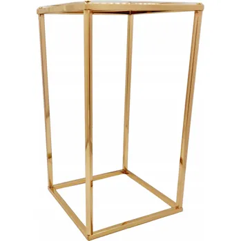 Stojan na květiny PODSTAVEC KVĚTINÁČ STOJAN NA KVĚTINY 40cm ZLATÝ BC-002