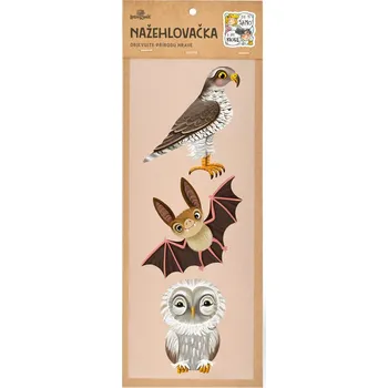 Textilní nažehlovací páska Lesní svět Nažehlovačka S 025 - Mix Sokol, netopýr, sova