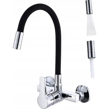 Vodovodní baterie Kuchyňská nástěnná baterie Luccio Wonder černá, stříbrná