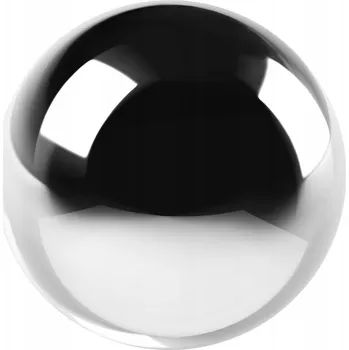 Obraz Keramická dekorativní koule stříbrná lesklá 15 cm ozdobná stojící koule