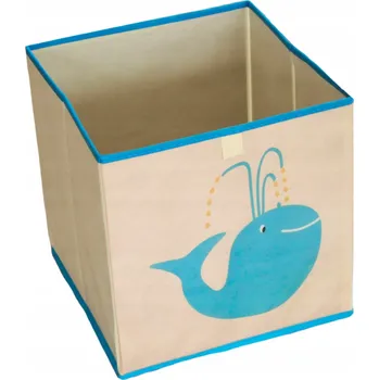 Úložný box Skládací organizér na hračky, KRABIČKA VELRYBA 32x32x30 cm