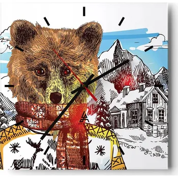 Hodiny Velké nástěnné hodiny 40x40 Abstrakce Skleněné tiché hodiny