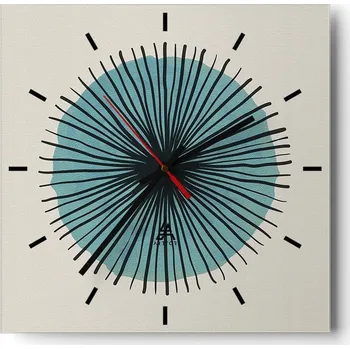 Hodiny Velké nástěnné hodiny 40x40 Abstrakce Skleněné tiché hodiny