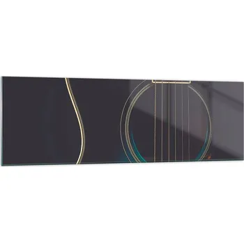 Obraz Velký skleněný obraz do obýváku XXL 160x50 kytara moderní fotoobraz obrazy