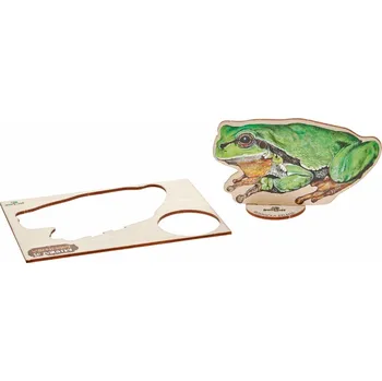 Dřevěná hračka Lesní svět Vylomeniny se zvířátky M rosnička