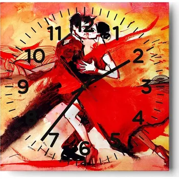 Hodiny Kuchyňské nástěnné hodiny 30x30 Abstrakce Skleněné hodiny do obýváku Moderní Tiché