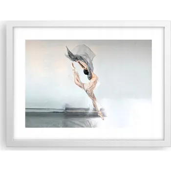 Obraz Obraz plakát v bílém rámu do obýváku 40x30 baletka foto na zeď