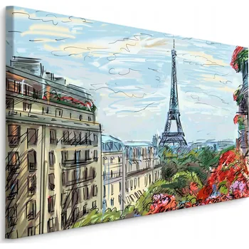 Obraz Nástěnný obraz Architektura Paříže KRESBA 70x50