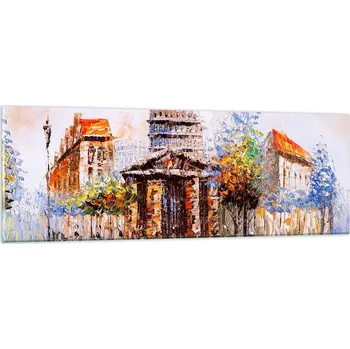 Obraz Obraz na skle do obýváku ložnice 90x30 architektura obrazy na zeď sklo