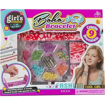 kreativní sada Sada na výrobu náramků Askato – na 9 náramků