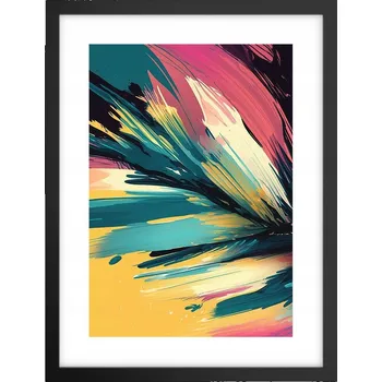 Obraz Obraz plakát v černém rámu do obýváku 30x40 abstrakce plakáty na zeď