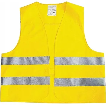 VÝSTRAŽNÁ REFLEXNÍ VESTA, BOZP 2 PRUHY, ŽLUTÁ, VEL. XL