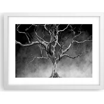Obraz Obraz plakát v bílém rámu do obýváku 40x30 strom foto plakáty na zeď