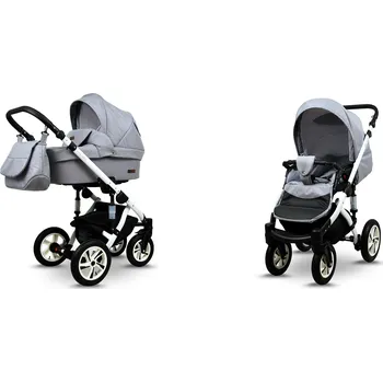 Kočárek Dětský kočárek 2v1 BabyLux Sky Lark - kombinovaný kočárek s hlubokou korbou a sportovní sedačkou