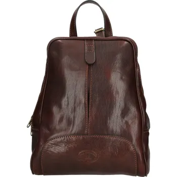 Městský batoh Dámský kožený batoh Italia Daniela - tmavě hnědá