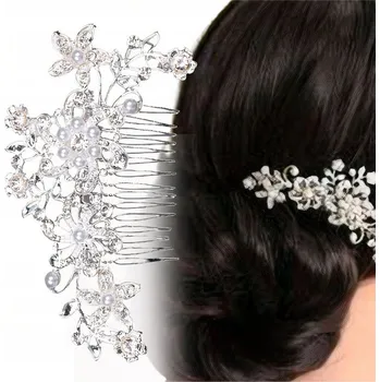 Ozdoba do vlasů Miss Glow klasická bílá čelenka do vlasů