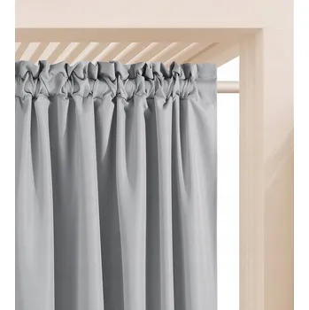 Obraz Zahradní závěs na terasu do altánku 140x260 páskový tunel světle šedý