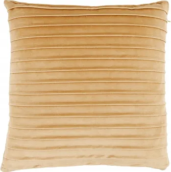 Povlak na dekorativní polštářek Dekorativní povlak na polštář ze sametu, šampaňská barva, 45x45 cm