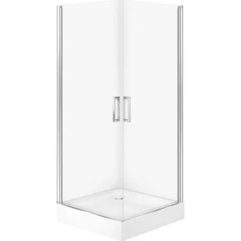 CERSANIT MODUO sprchový kout 90x90 chrom, čiré sklo, TAKO sprchová vanička 16 cm S601-483