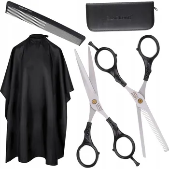 Kadeřnické nůžky Kadeřnická SADA Nůžky na Vlasy Pláštěnka Pouzdro