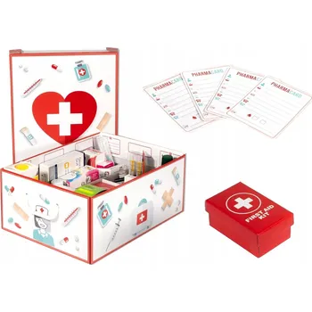 Úložný box LUX KRABIČKA NA LÉKY ORGANIZÉR DOMÁCÍ LÉKÁRNIČKA PRO SKLADOVÁNÍ LÉKŮ