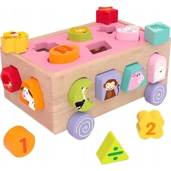 Dřevěná hračka DREWNIANY SORTER DLA DZIECI ZVÍŘÁTKA